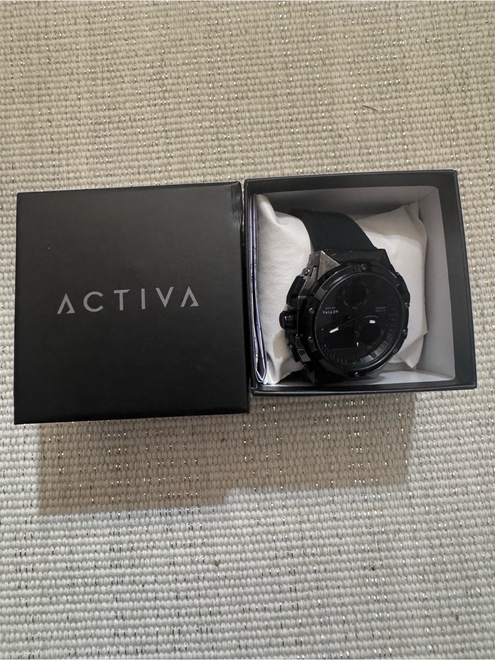 Ativa Men's Black Sport Chronograph Watch